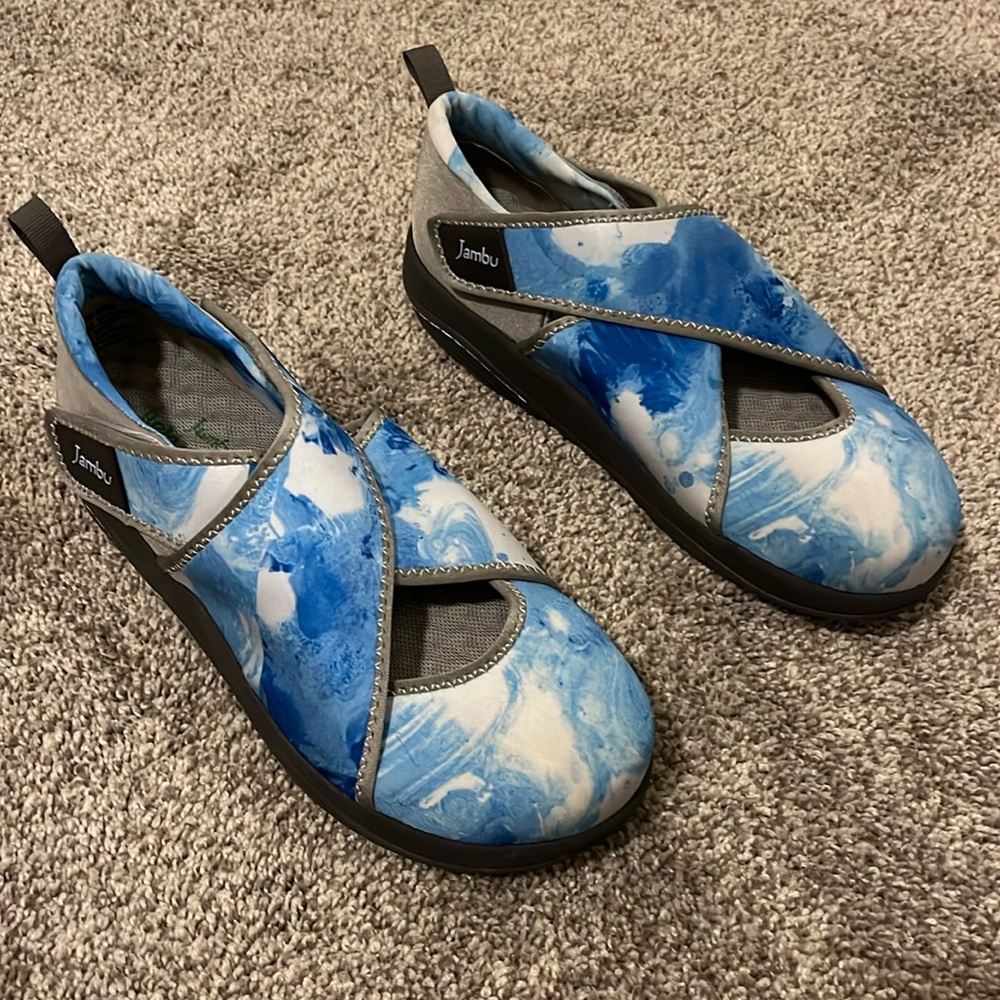 Jambu Mille Vegan Blue Walking Shoe Size 7.5